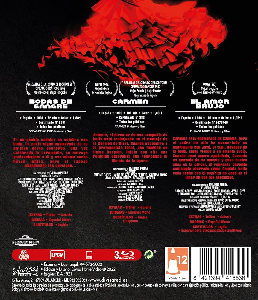 Amazon.com: Carlos Saura - Flamenco Trilogy ( Bodas de